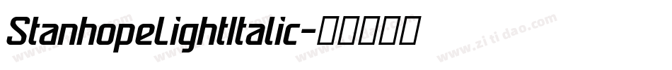 StanhopeLightItalic字体转换