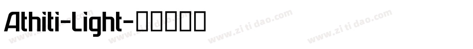 Athiti-Light字体转换