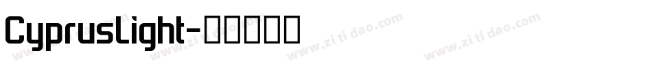 CyprusLight字体转换