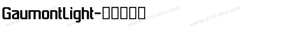 GaumontLight字体转换