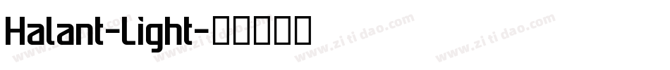 Halant-Light字体转换