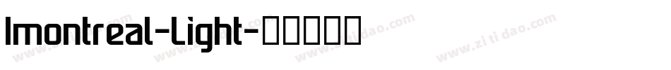 Imontreal-Light字体转换