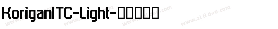 KoriganITC-Light字体转换