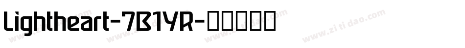 Lightheart-7B1YR字体转换
