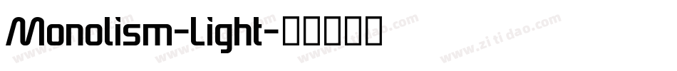 Monolism-Light字体转换