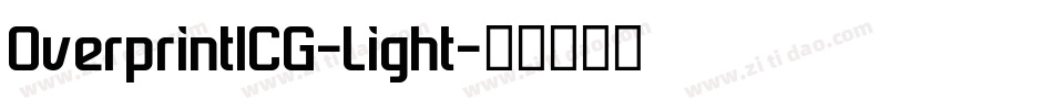 OverprintICG-Light字体转换