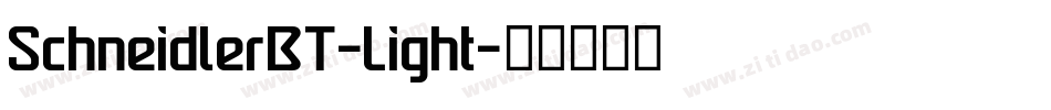 SchneidlerBT-Light字体转换