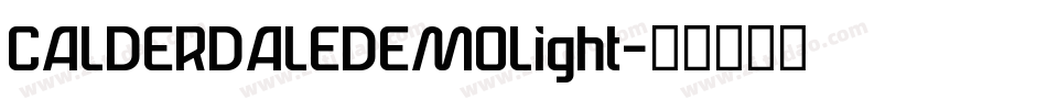CALDERDALEDEMOLight字体转换
