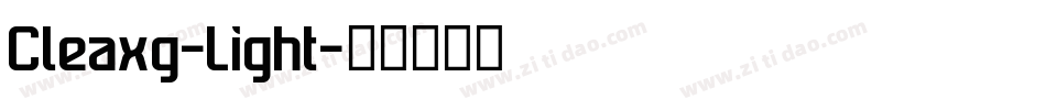 Cleaxg-Light字体转换