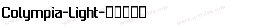 Colympia-Light字体转换