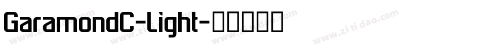 GaramondC-Light字体转换