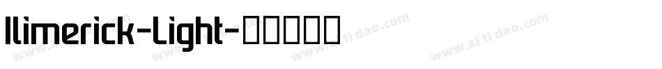 Ilimerick-Light字体转换