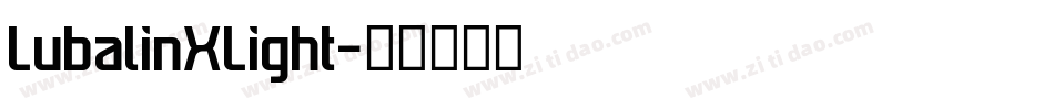 LubalinXLight字体转换