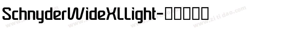 SchnyderWideXLLight字体转换