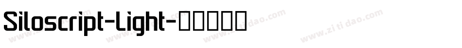 Siloscript-Light字体转换