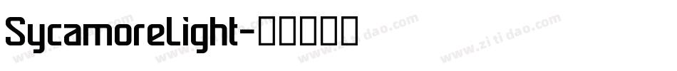 SycamoreLight字体转换