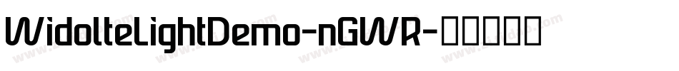 WidolteLightDemo-nGWR字体转换