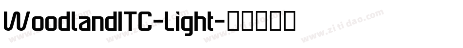 WoodlandITC-Light字体转换