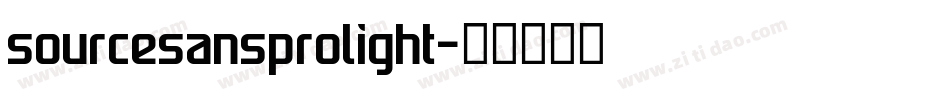 sourcesansprolight字体转换