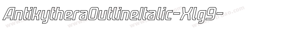 AntikytheraOutlineItalic-Xlg9字体转换