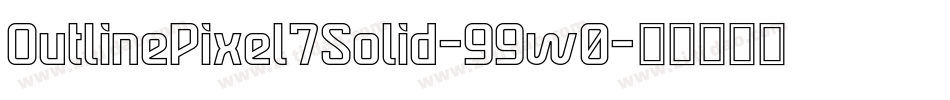OutlinePixel7Solid-99w0字体转换