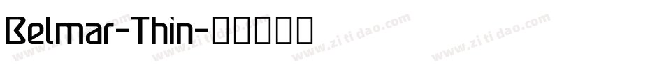 Belmar-Thin字体转换