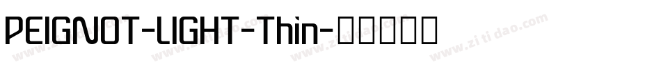 PEIGNOT-LIGHT-Thin字体转换
