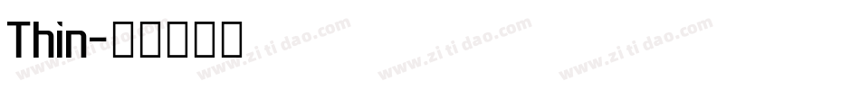 Thin字体转换