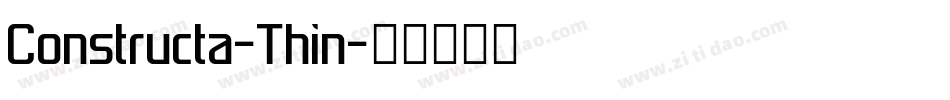 Constructa-Thin字体转换