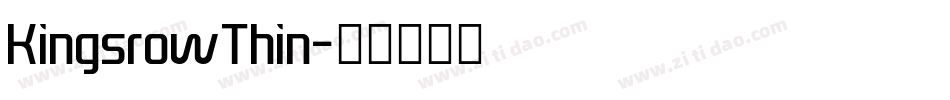 KingsrowThin字体转换