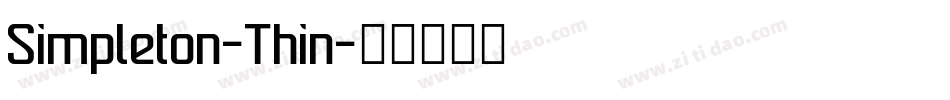 Simpleton-Thin字体转换