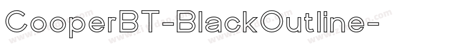 CooperBT-BlackOutline字体转换