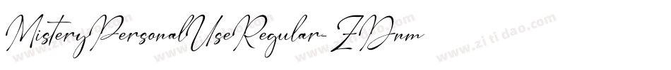 MisteryPersonalUseRegular-ZDnm字体转换
