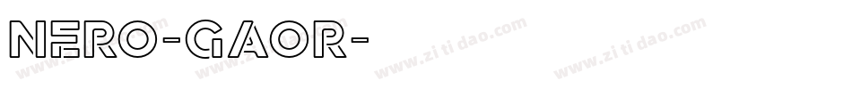Nero-gaoR字体转换