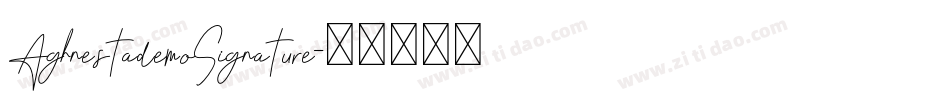 AghnestademoSignature字体转换
