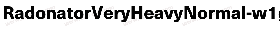 RadonatorVeryHeavyNormal-w1g8字体转换