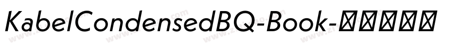 KabelCondensedBQ-Book字体转换