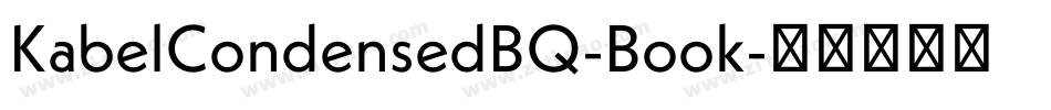 KabelCondensedBQ-Book字体转换