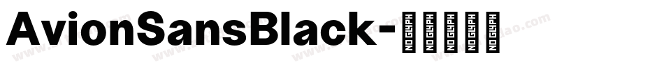 AvionSansBlack字体转换