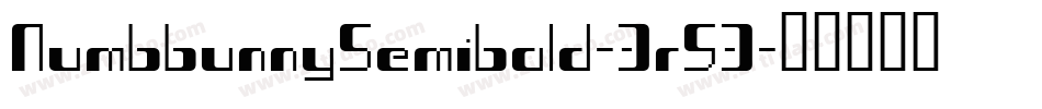 NumbbunnySemibold-3r53字体转换