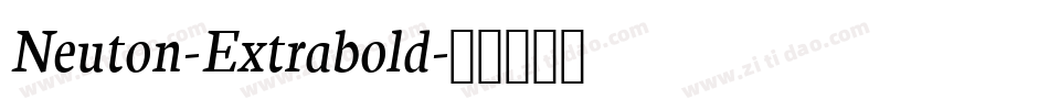 Neuton-Extrabold字体转换