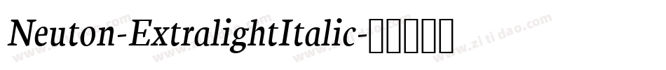 Neuton-ExtralightItalic字体转换