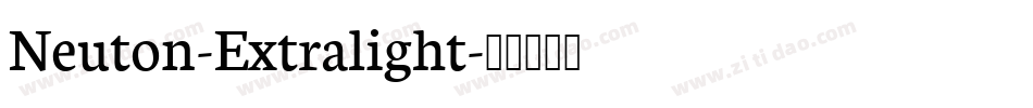Neuton-Extralight字体转换