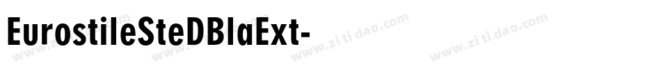 EurostileSteDBlaExt字体转换