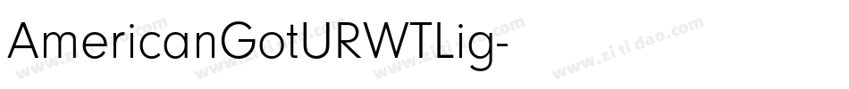 AmericanGotURWTLig字体转换