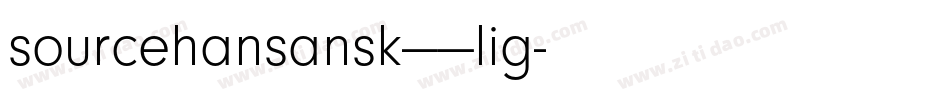 sourcehansansk——lig字体转换