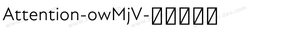 Attention-owMjV字体转换
