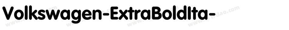 Volkswagen-ExtraBoldIta字体转换