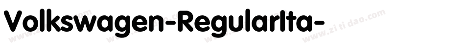 Volkswagen-RegularIta字体转换