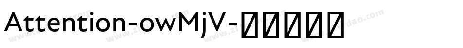 Attention-owMjV字体转换